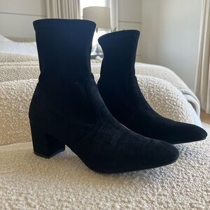 Stuart Weitzman Black Suede Bootie 9.5